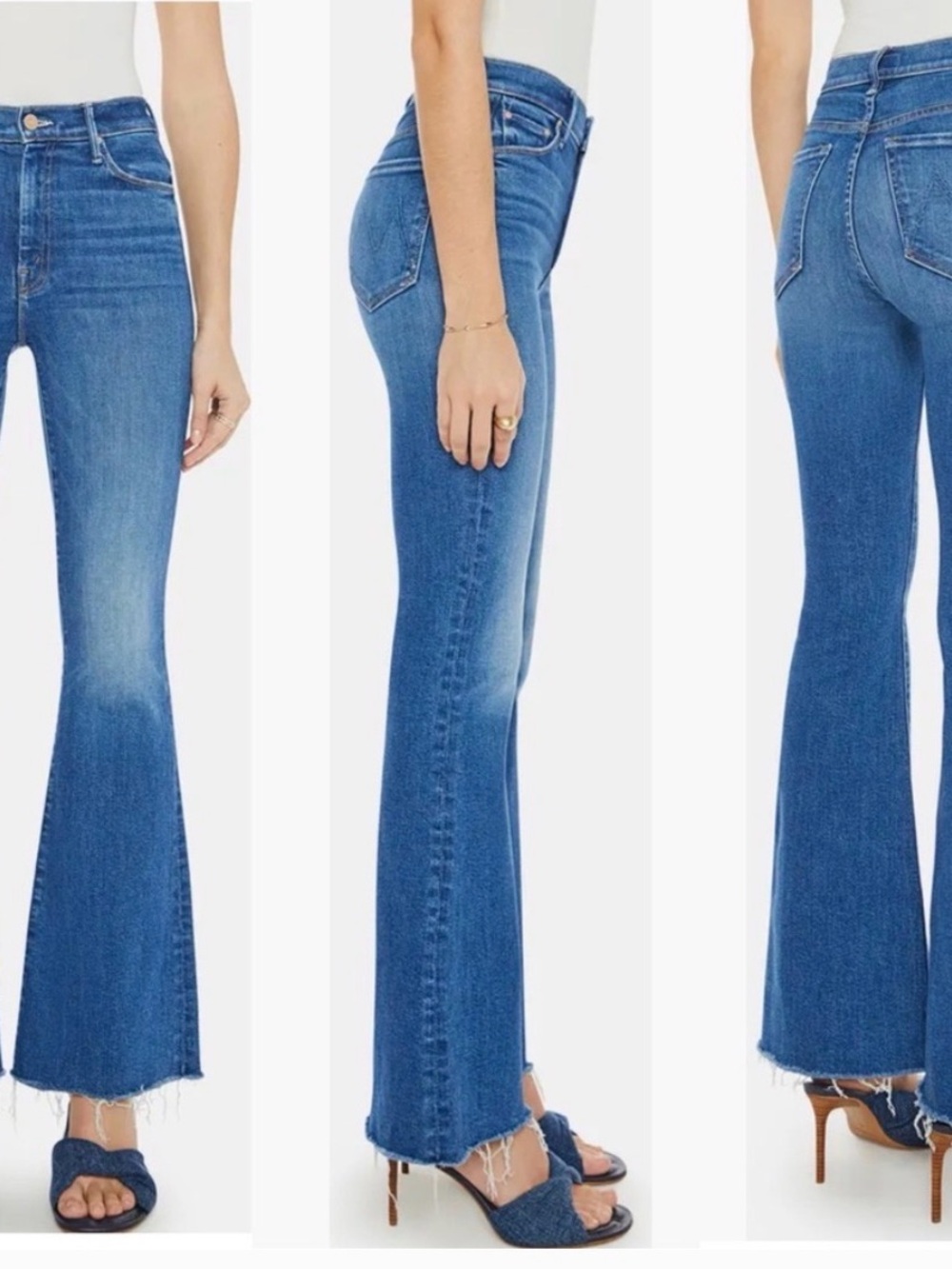 Mother The Weekender Women’s Blue Flare Jeans size 26 A Groovy Kind of Love